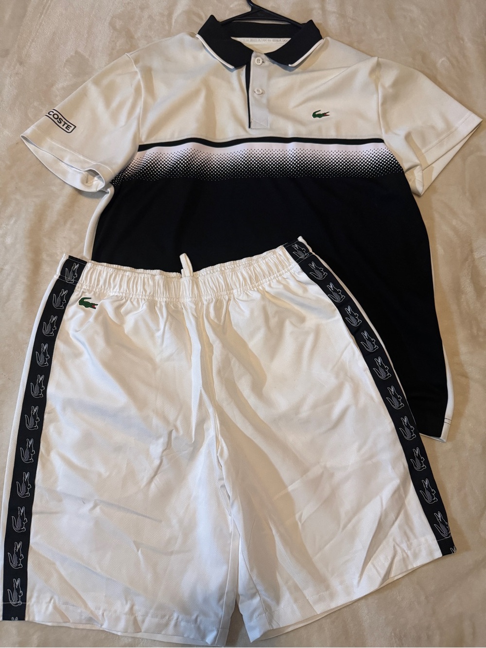 Lacoste Sport White Tag with Black Logo